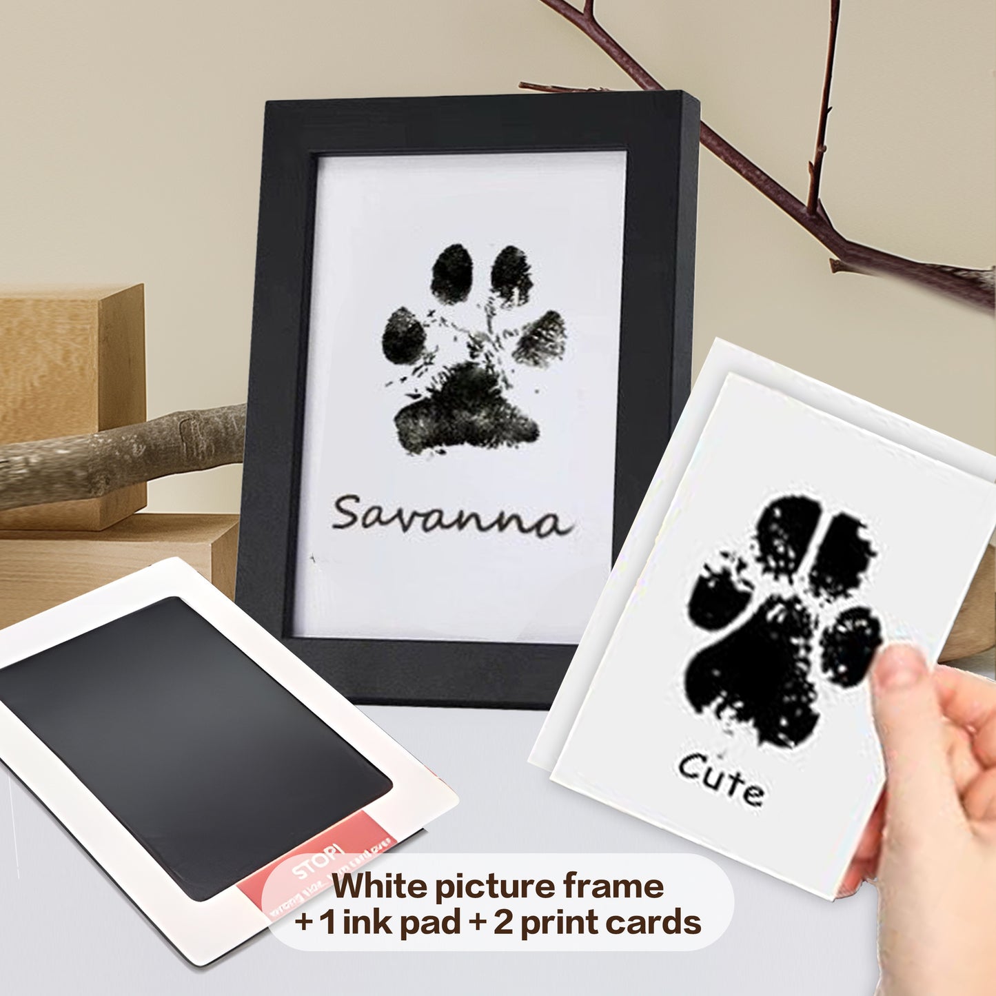 DIY Pet Paw Print Frame Kit β Personalized Keepsake!