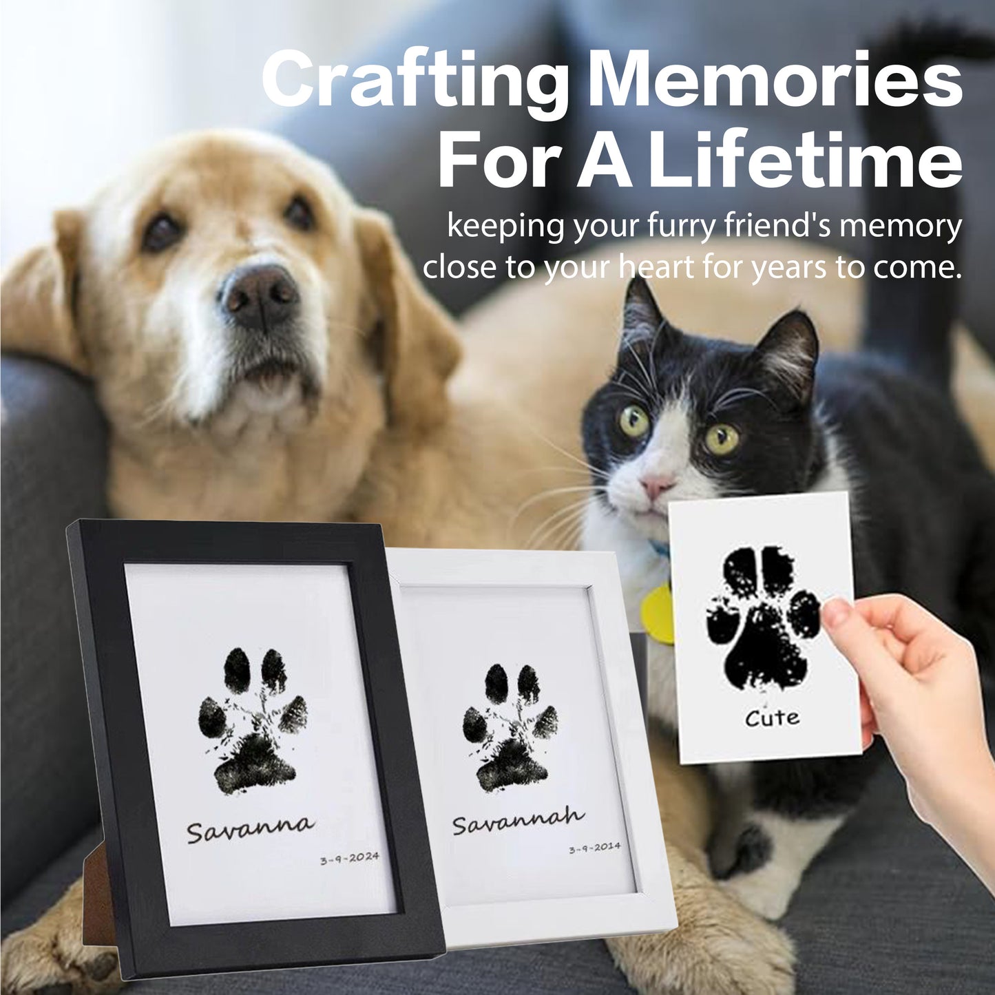 DIY Pet Paw Print Frame Kit β Personalized Keepsake!