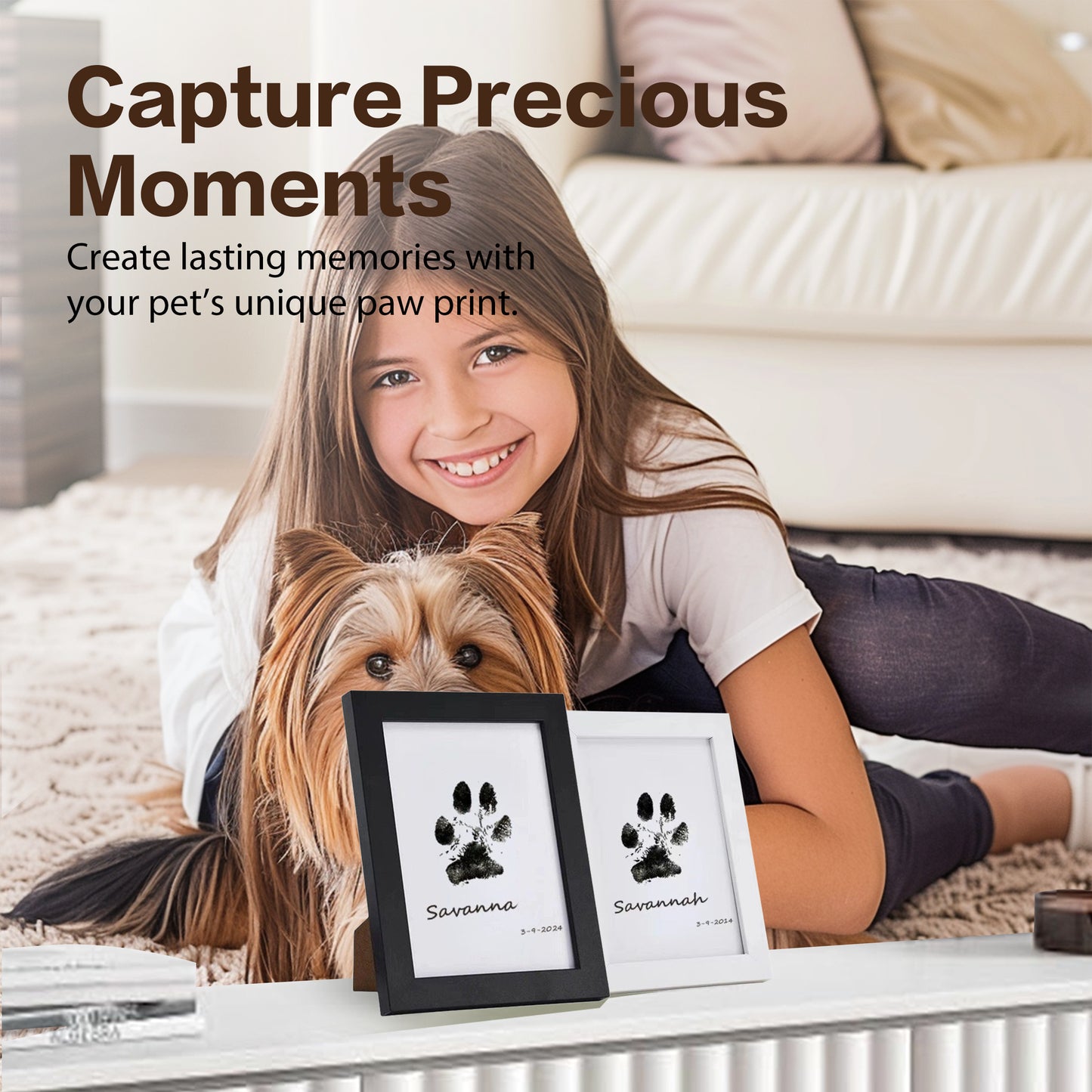 DIY Pet Paw Print Frame Kit β Personalized Keepsake!
