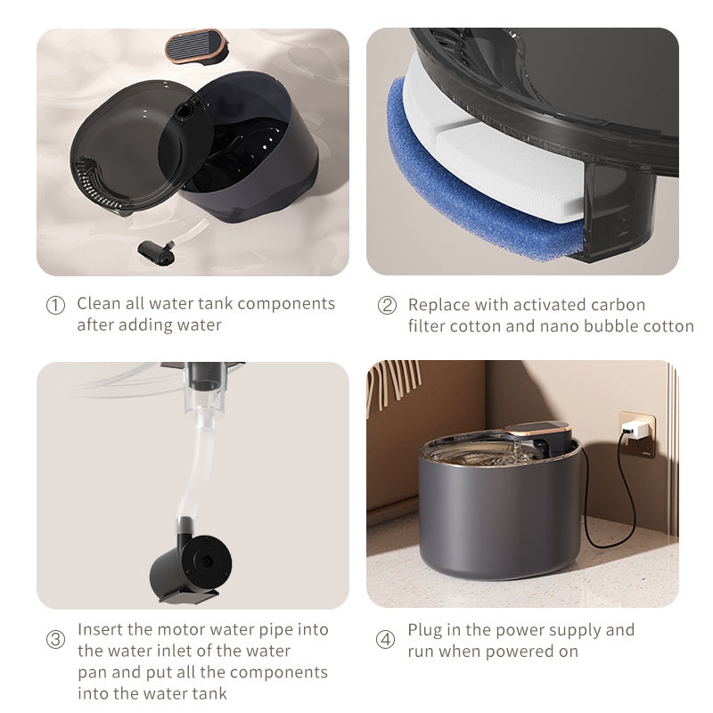 Smart Self-Cleaning Water Fountain for Cats & Dogs