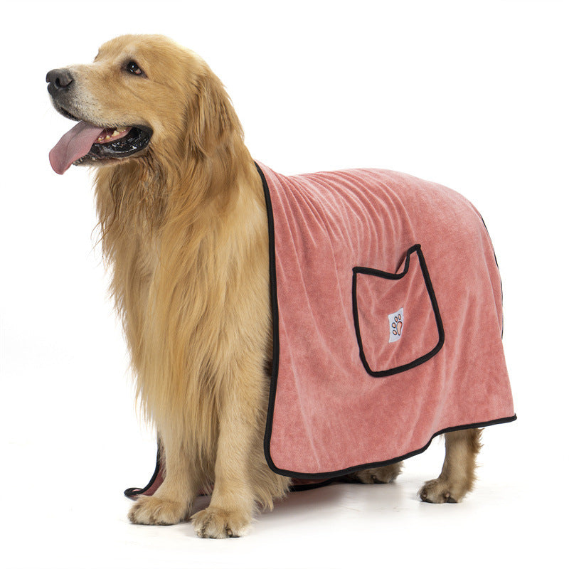 Super Absorbent Quick-Dry Dog Bath Towel Glove with Pockets