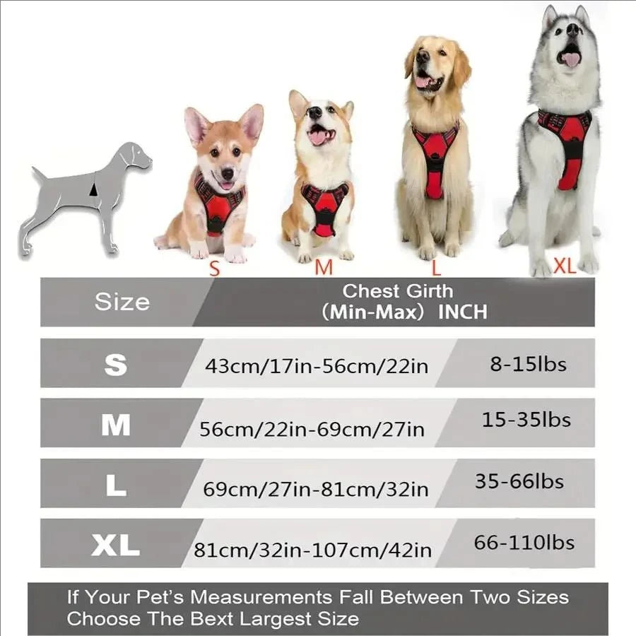 Comfy No-Pull Dog Harness – Safe & Reflective!