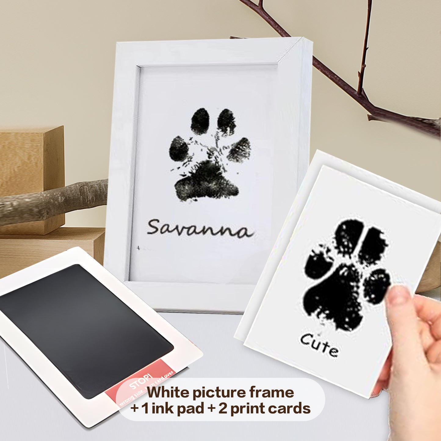 DIY Pet Paw Print Frame Kit β Personalized Keepsake!